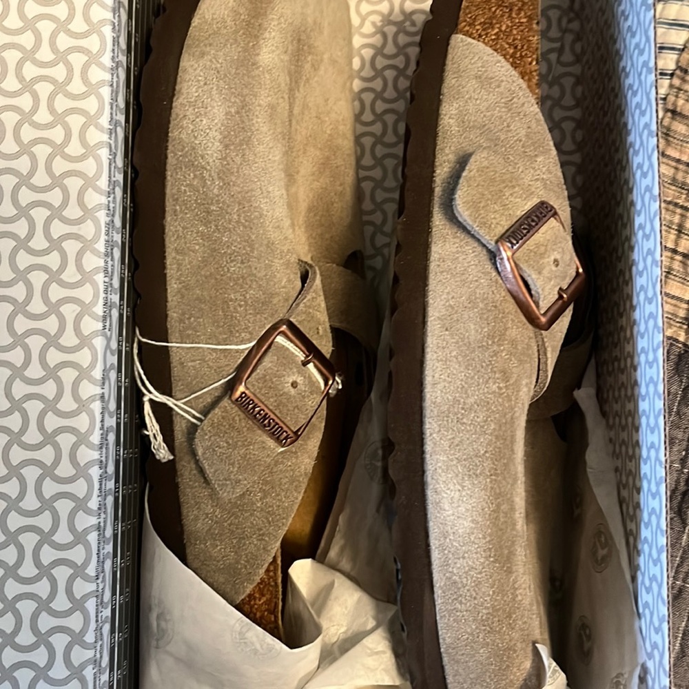 NWT Birkenstock Boston BS size 38 in Taupe